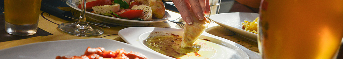 Eating Greek Mediterranean at Padeli's Street Greek restaurant in Salt Lake City, UT.
